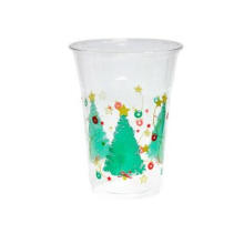 16 onces. Tasses transparentes en plastique avec des couvercles plats pour Smoothie de thé de café glacé de Boba